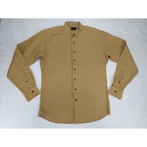 Men's Tan Casual Button Down Shirt